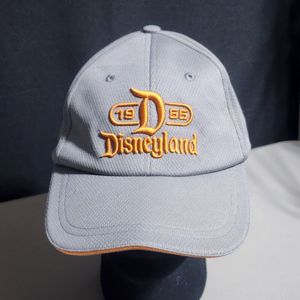 Disney Parks Disneyland 1955 Embroidered Gray Orange Baseball Hat Cap